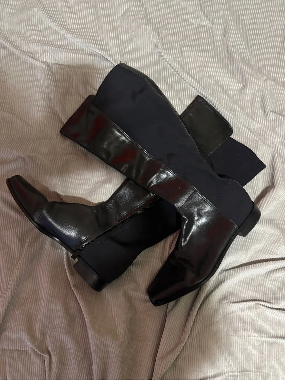 Vince Camuto Black Knee-High Leather Boots